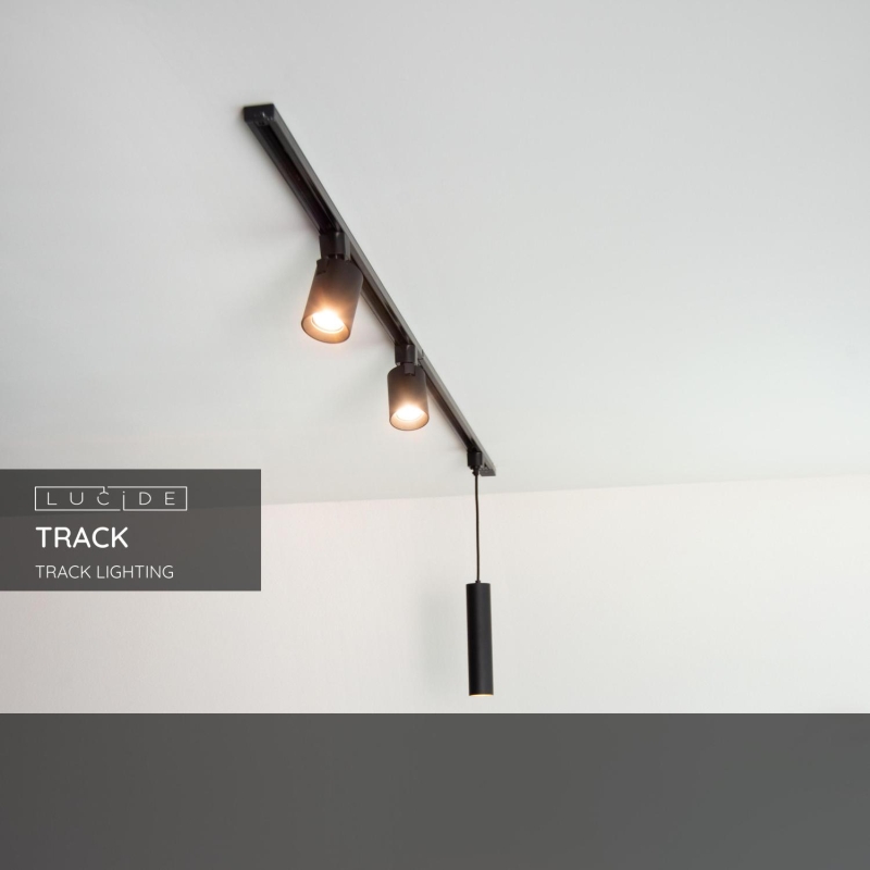 Lucide TRACK I-konektor - 1-okruhový Systém osvetlenia koľají - Čierny (predĺženie)